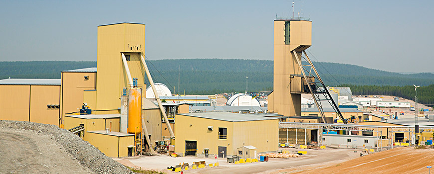 Outside view of Cigar Lake mine facilities