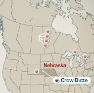 Map of Crow Butte