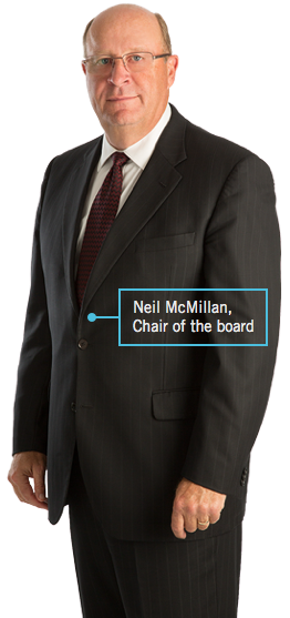 Portrait of Neil McMillan, Chair of the board