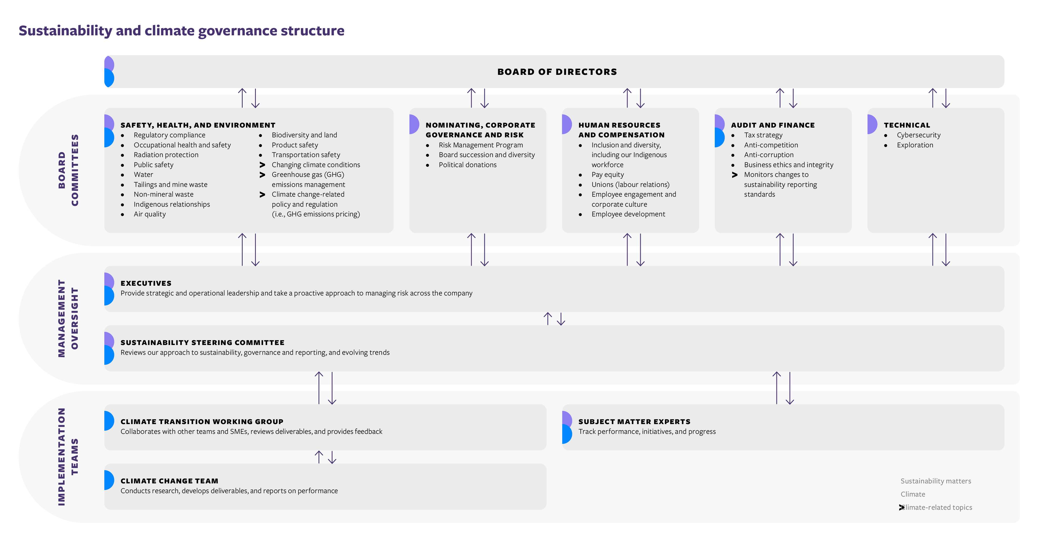 Sustainability Governance structure