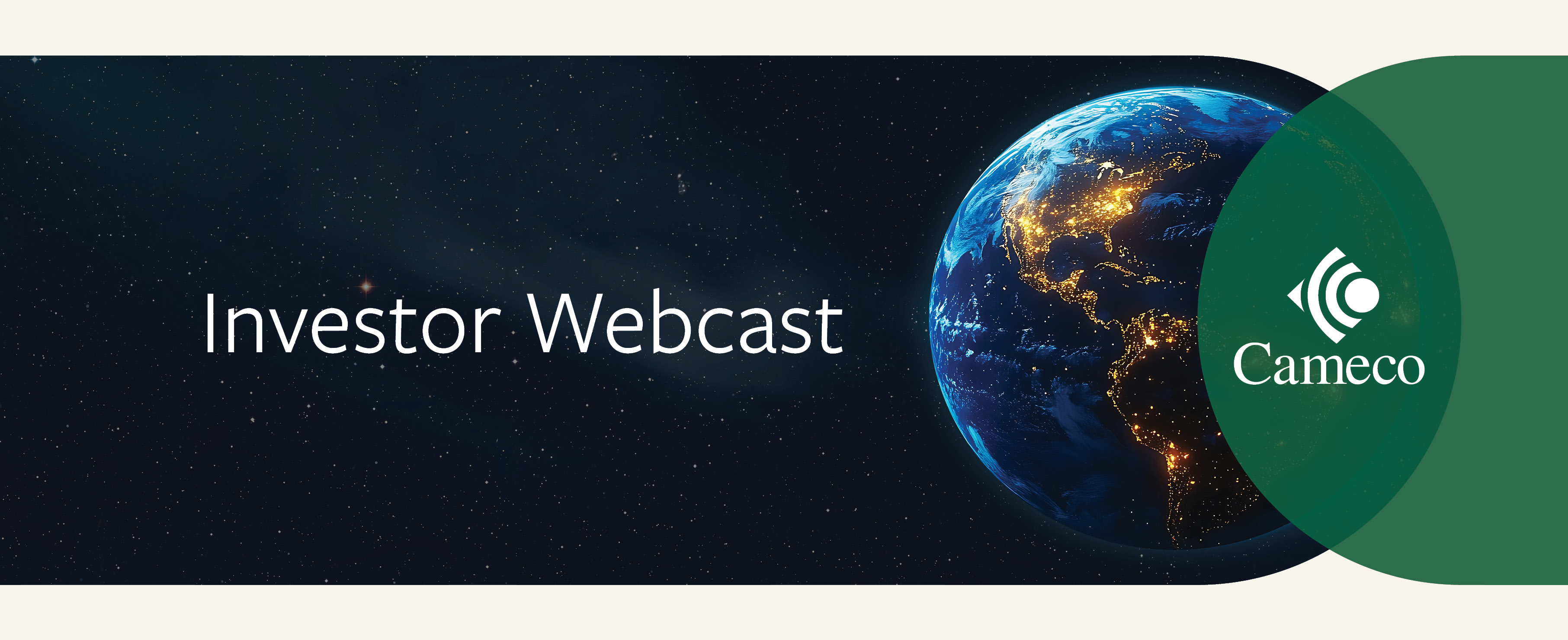 Investor webcast