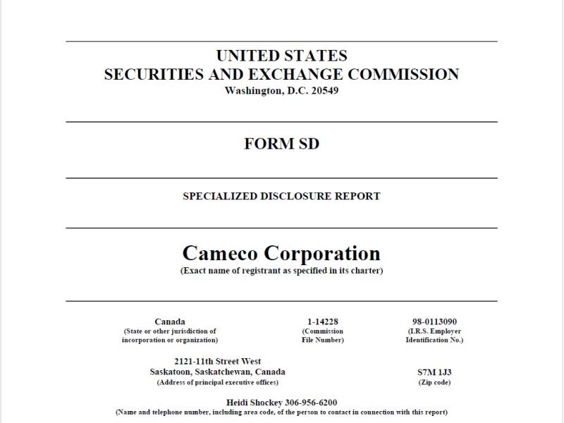 US SEC - Form SD
