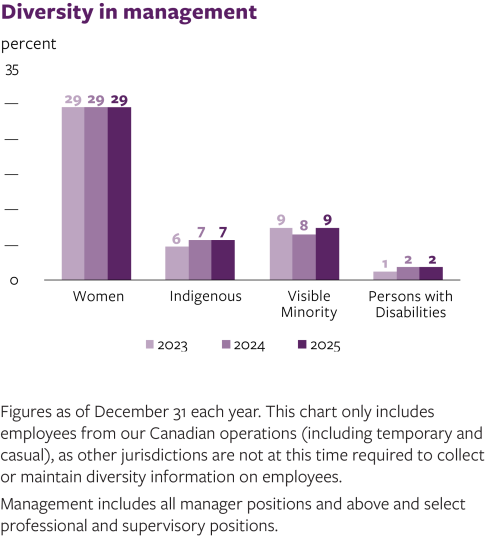 Diversity in Management graph