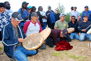 People drumming